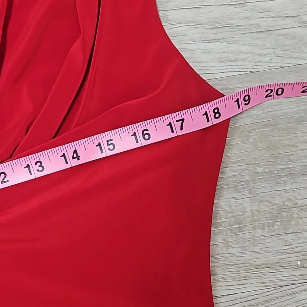 ✨️Gorgeous Dress Barn Red Hot Dress Size 10 - Picture 10 of 14